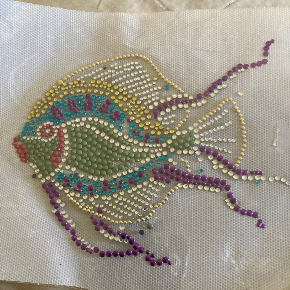 Tropical Colorful Swimming Fish Iron On Design